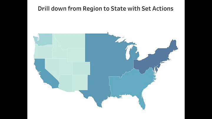 Region to State Drill Down with Set Actions