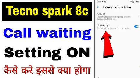 Tecno spark 8c me call waiting on kaise kare।। how to enable/use call waiting setting Tecno Spark 8c