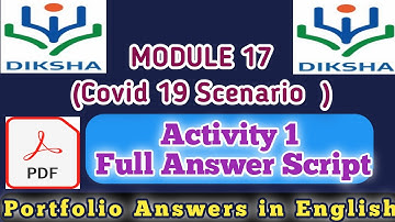 Module 17 Activity 1 Full Answers NISHTHA Training