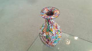 Original Murano Glass handmade Millefiori Vase