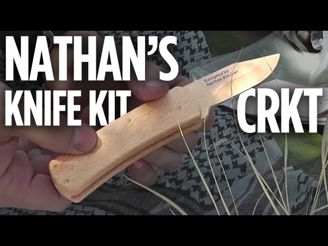 CRKT Nathan's Knife Kit 1032 DIT kit wooden pocket knife