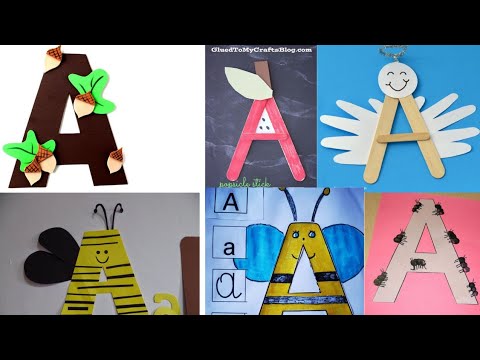 DIY Letter A paper craft ideas/letter A decorations ideas/Pre-Classroom Alphabet learning activity