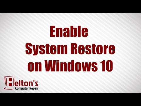 Enable System Restore on Windows 10