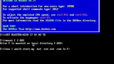 How to mount a drive in DOS