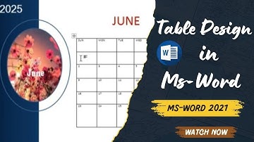 Complete 2025 Calendar Design Tutorial in MS Word | Calendar Design in MS Word #winwordclasses