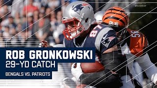 Tom Brady Tosses a Perfect Pass to Rob Gronkowski for a Big Gain! | Bengals vs. Patriots | NFL