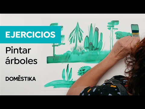 Ejercicios para aprender a pintar árboles con diferentes pinceles |  Domestika