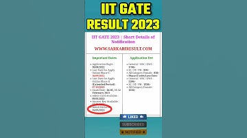 IIT GATE RESULT 2023 | GATE RESULT KAISE DEKHE |#shorts #latest #iitgate #gateresult #viral #ytshort