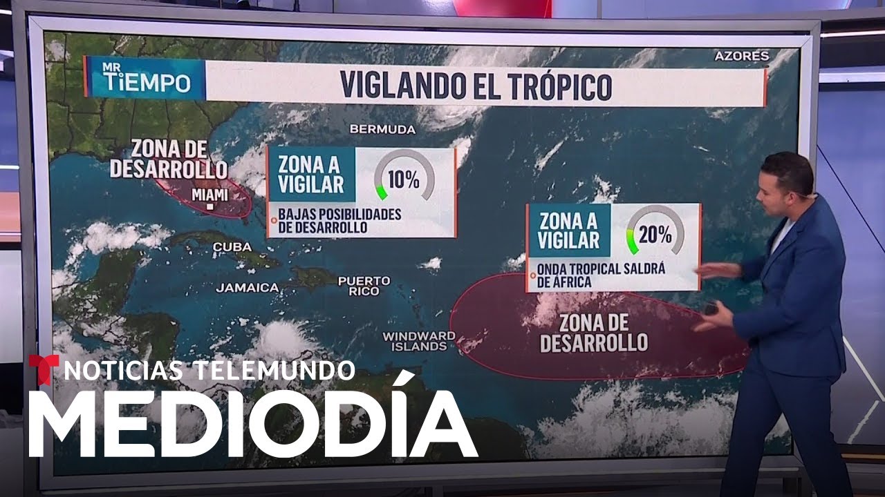 Perturbaciones causan lluvia en Florida, con poca probabilidad de desarrollo | Noticias Telemundo