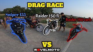 Raider 150 Fi Vs Sniper 155 Vs Raider 150 Carbdrag Race