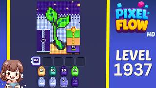 Pixel Flow Level 1937 Solution Walkthrough
