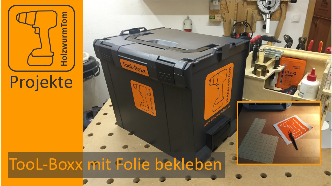 Tool boxx mit folie bekleben mit dem silhouette portrait ...