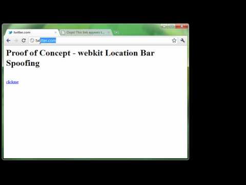 Google chrome Webkit URL Bar Spoof