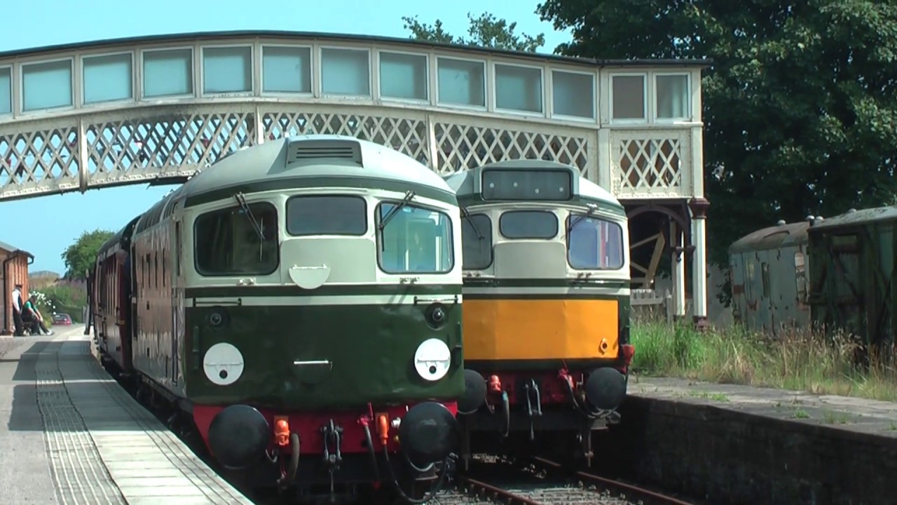 Sulzer Type 2 diesels in Scotland on the Brechin - Bridge of Dun line (Caledonian Railway) July 2019
