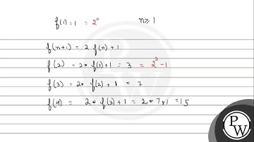 If \( f(1)=1 \) and \( f(n+1)=2 f(n)+1 \) if \( n \geq 1 \), then \( f(n) \) is equal to (a) \( ...