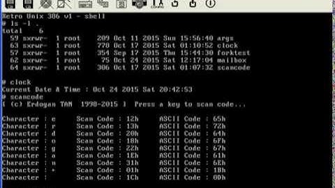 Retro UNIX 386 v1 (Kernel v0.2.0.14) - Operating Sytem Demo