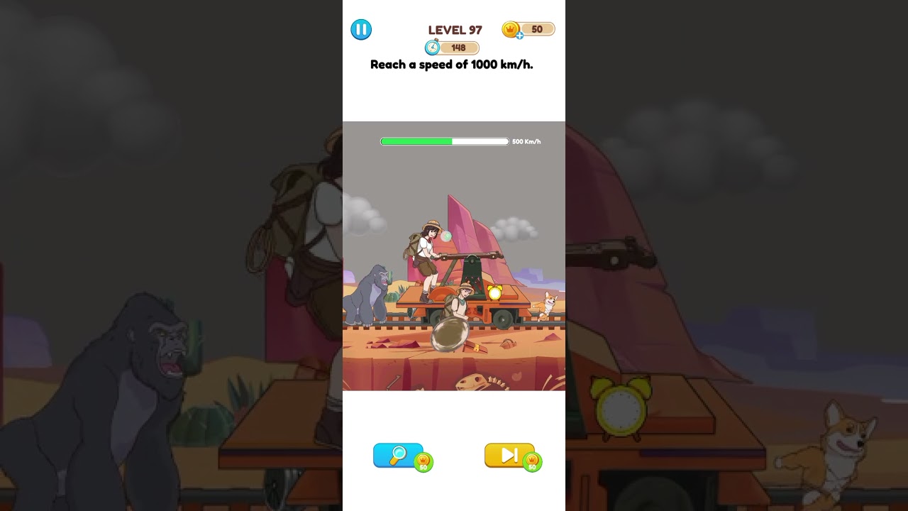 Annoying Puzzle Game Level 97 Reach a speed of 1000 km/h 