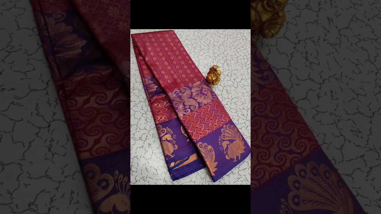 peacock long border  Magenta pink saree 💗 ₹1299💬9043885356