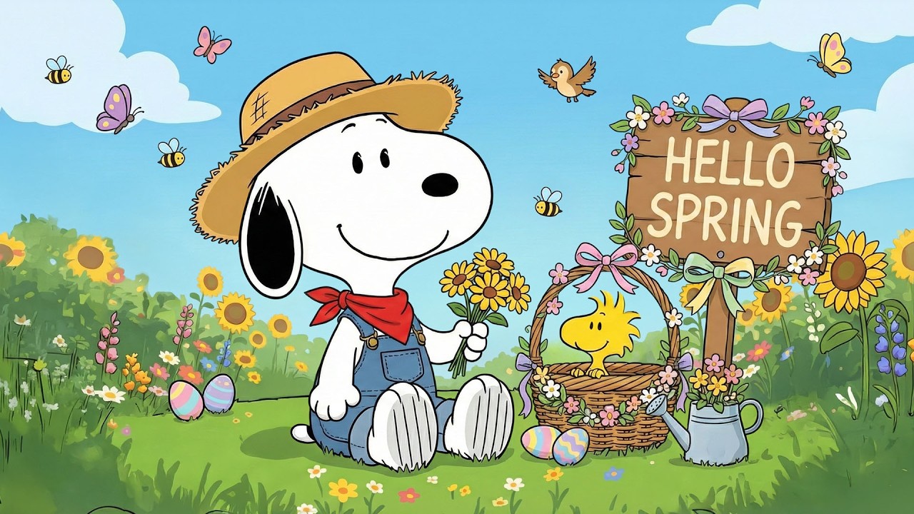 Весна со Снупи 🌞🌷 Нежные джазовые ритмы для хорошего настроения