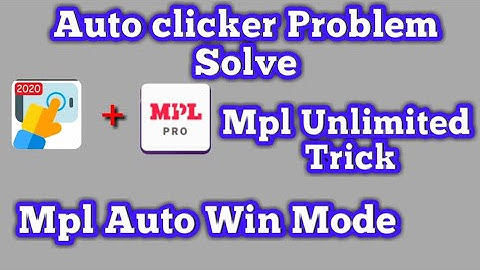 Auto clicker Problem Solve || Mpl hack trick auto clicker