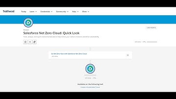 Salesforce Net Zero Cloud :  Quick Look Trailhead Answer | #trailheadbadges