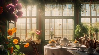 Sunny Flower Room Ambience | Natural birds, Planting, Reading, Watering | White Noise &ASMR