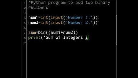 #Add two #binary #numbers in #Python