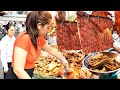 Best cambodian street food  pork braised pork bbq  roast duck