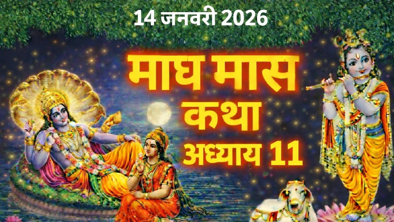माघ मास महात्मा अध्याय - 11 की कथा/magh mas mahatam adhyay 11/घर में शांति के लिए जरूर सुनिए कथा
