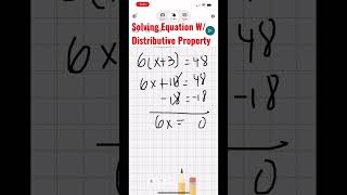 Solving Equations With Distributive Properly#algebra #mathhelp #matheducation #mathteacher #algebra1