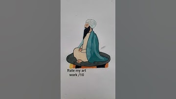Shiri guru arjan dev ji drawing #art #drawing #Harsukhsinghart #shiriguruArjanDevJi || #shorts
