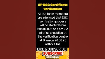 FROM 28th AP DSC CERTIFICATE VERIFICATION #bhaskarsarea #apdsc #dsc #dscverification2025 #dscresult
