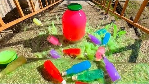 Breaking glass bottles ⚠️🔥 CocaCola VS  Pepsi #asmr #satisfying #experiment #video #potpote