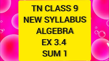 TN Samacheer 9 Maths New Syllabus Algebra Ex 3.4 sum 1