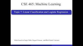 Topic 7: Logistic Regression