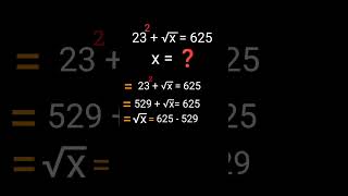 Can you solve for X in secs❓ #shorts #maths #squareroot #education