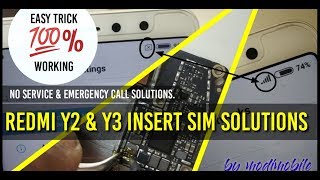 Redmi Y2 and Y3 insert sim card solution easy trick, no service emergency call solutions