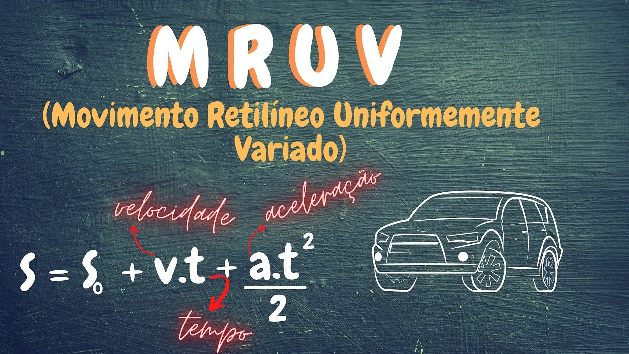 MRUV - MOVIMENTO RETILÍNEO UNIFORMEMENTE VARIADO | Teoria e Resolução de Exercícios