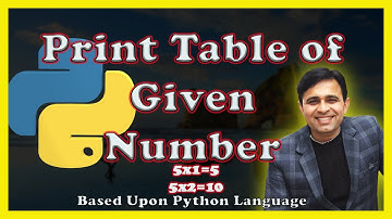 Python Program to Print Table of a Given Number (Tutorial 29)