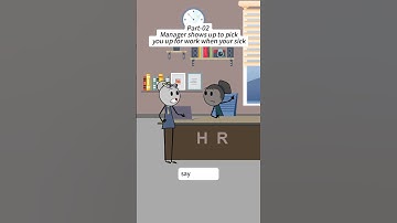 Manager shows up to pick you up for work when your sick. #animation