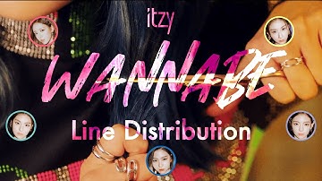 ITZY - WANNABE (Line Distribution + Color Coded Lyrics)
