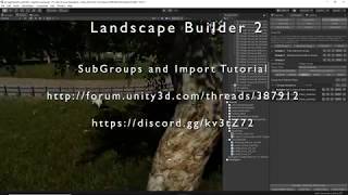 Landscape Builder SubGroup and Import Tutorial