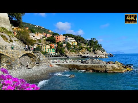 Zoagli - One of The Most Beautiful Town on the Italian Riviera🇮🇹Hidden Gem Relax Cinematic 4K60fps