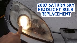2007 Saturn Sky: Headlight Bulb Replacement