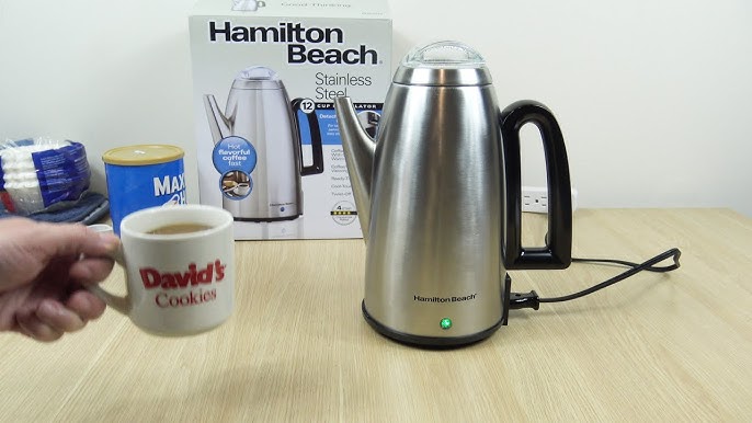 Hamilton Beach 12-Cup Coffee Percolator, Stainless Steel