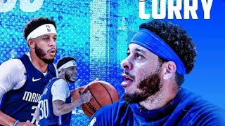 Ben's bl🏀cks and passes the 🏀to Seth Curry for the triple.