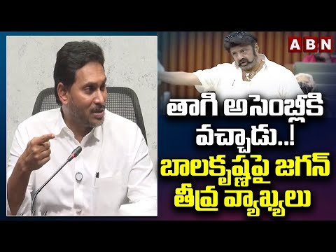 తాగి అసెంబ్లీకి వచ్చాడు..! బాలకృష్ణపై జగన్ తీవ్ర వ్యాఖ్యలు | Jagan Comments on MLA Balakrishna | ABN - ABNTELUGUTV