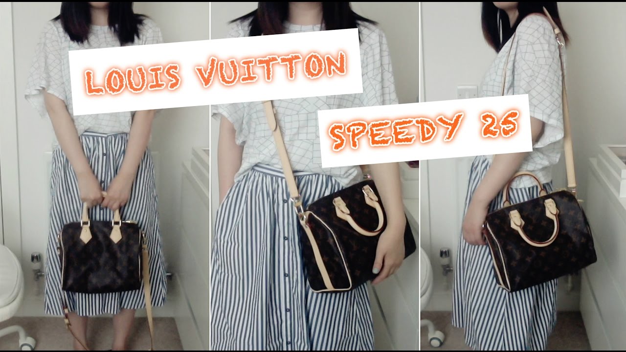 LOUIS VUITTON Speedy 25 bag review | LV 老花水桶包分享 - YouTube