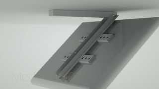 Mount-It! TV Ceiling Mount Bracket, Full Motion 360(degree) Rotation, LCD LED OLED Plasma TVs, 60 TVs, 175 Capacity (MI-501B) Sigden Bedroom TV Ceiling Mounts (PL)