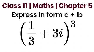 Express the following complex number in the form a+ib: (1/3+3i)³